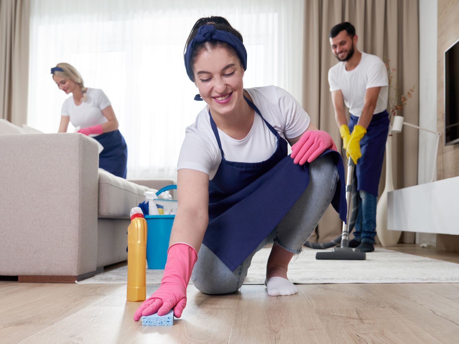 How do cleaners handle kitchens